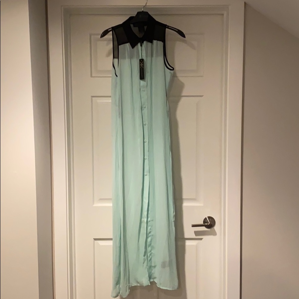 Kardashian Kollection Maxi Sheer Shirt dress
